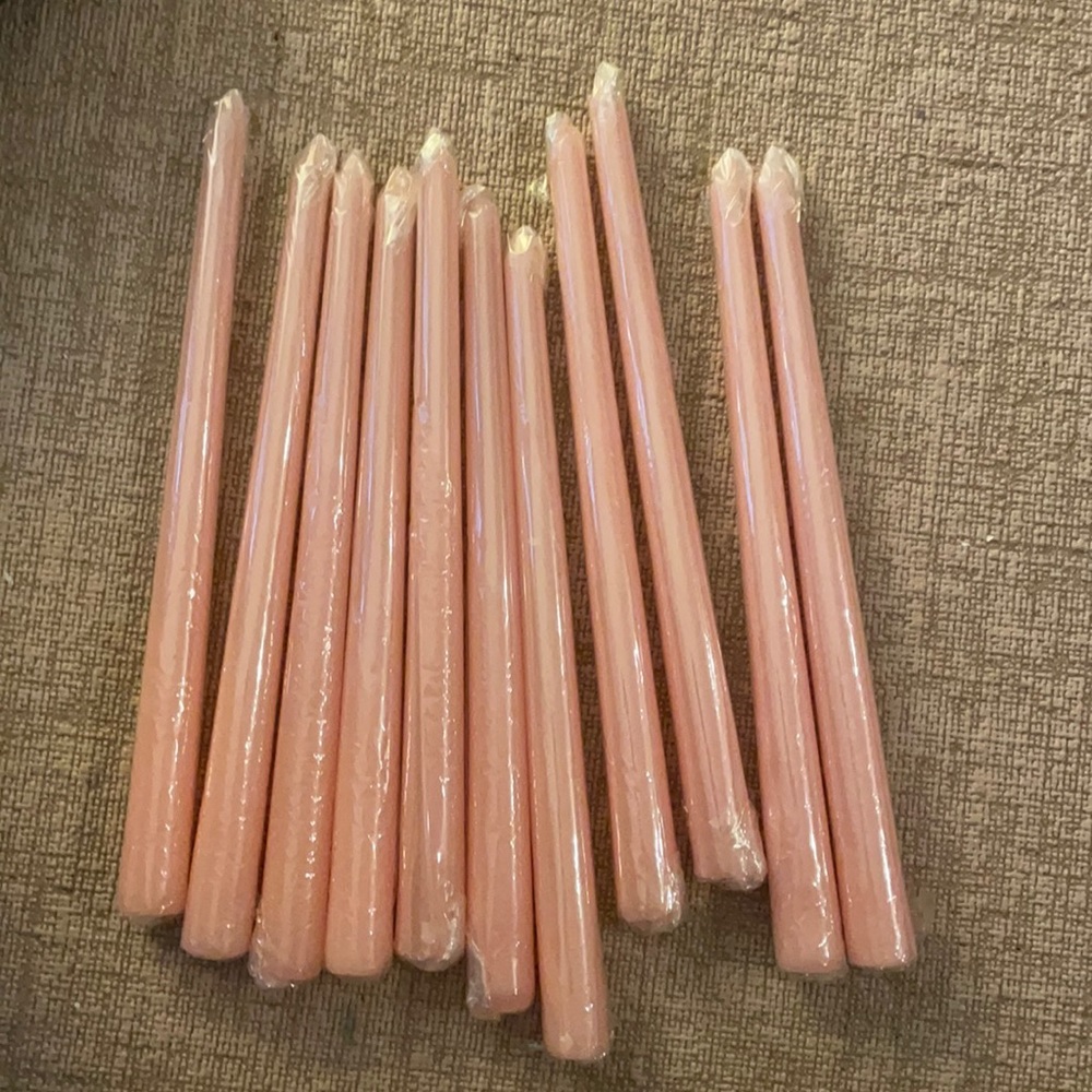 Pink taper candles